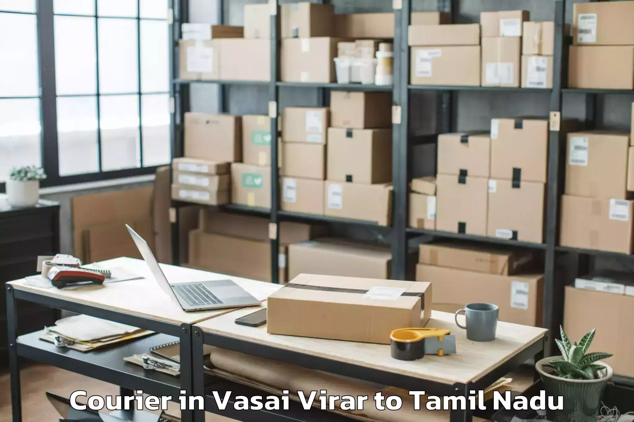 Top Vasai Virar to Kadavur Courier Available